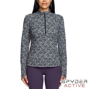 NWoT Spyder Active Women's 1/4 Zip Fleece Activewear Top Black Size L $50 4HL28